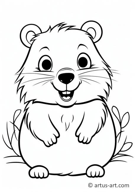 Beaver Coloring Page For Kids